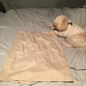 White House Black Market linens color skirt sz10